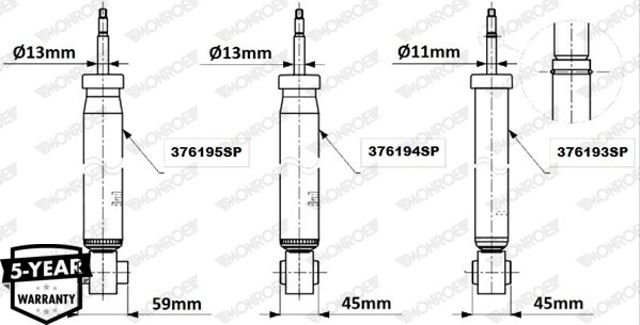 376195SP Амортизатор задний купить Харьков