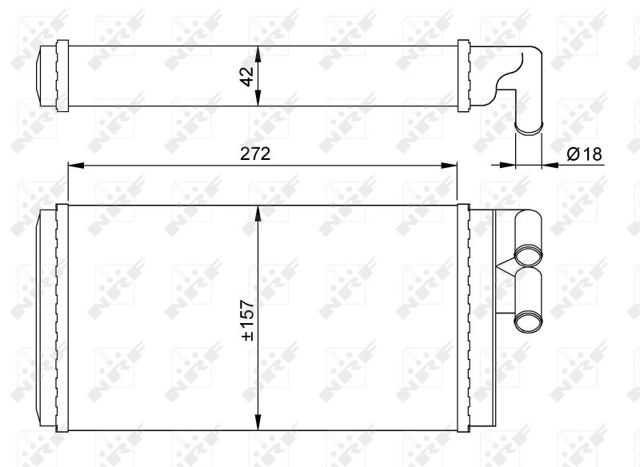 NRF 50602 Радиатор печки в наличии Украина