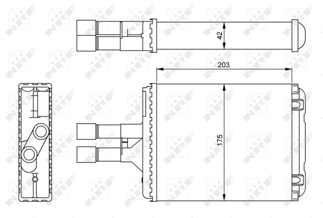 Радиатор отопителя 54242 NRF