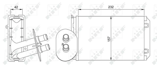 NRF 54247 Радиатор печки (отопителя) в наличии Украина