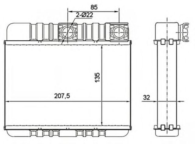 NRF 54277 Радиатор печки (отопителя) в наличии Украина