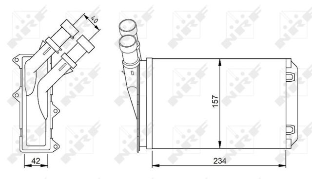 NRF 54308 Радиатор печки (отопителя) в наличии Винница