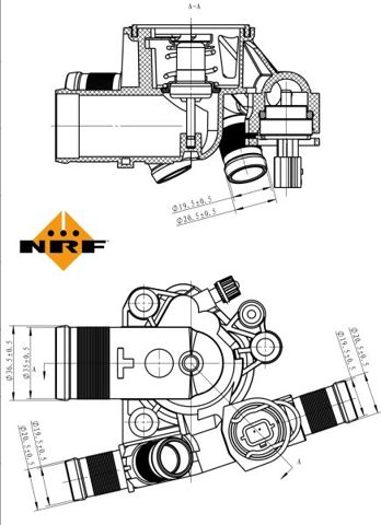 725045 NRF Корпус термостата купить в Чернигов