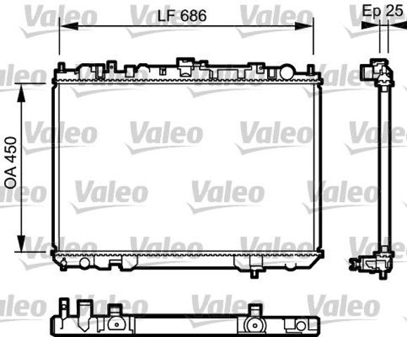 Радиатор охлаждения 735081 VALEO