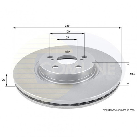 Тормоз дисковый передний ADC01110V COMLINE