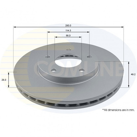 Передний тормозной диск ADC0260V COMLINE