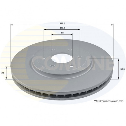 Тормоз дисковый передний ADC0269V COMLINE