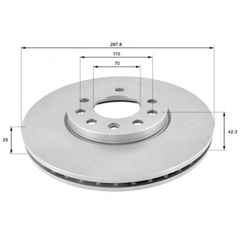 Диск тормозной передний ADC1107V COMLINE