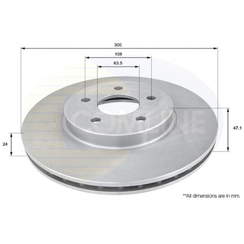 Передний тормозной диск ADC1215V COMLINE