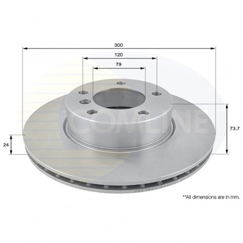 Тормоз дисковый передний ADC1728V COMLINE