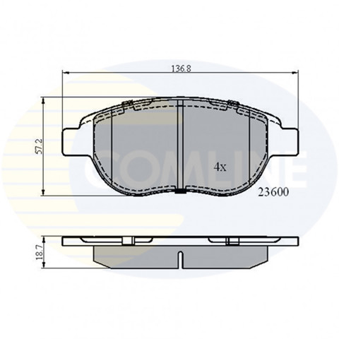 Колодки тормозные передние дисковые CBP01038 COMLINE
