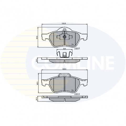 Колодки тормозные передние дисковые CBP01115 COMLINE