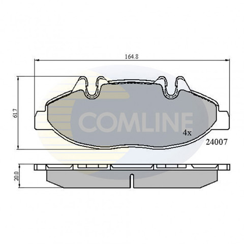 CBP01305 COMLINE Колодки тормозные передние дисковые купить в Житомир