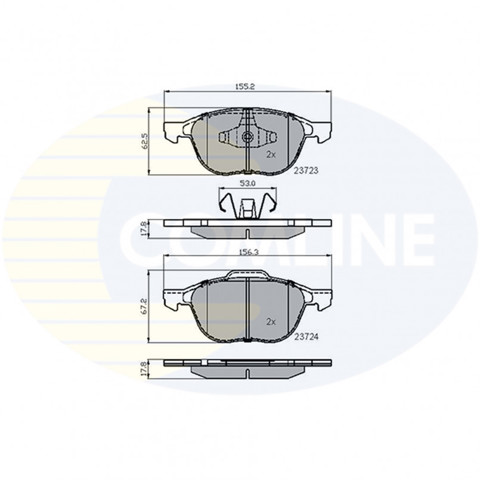 Передние тормозные колодки CBP01323 COMLINE