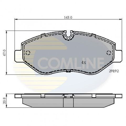 Передние тормозные колодки CBP01555 COMLINE