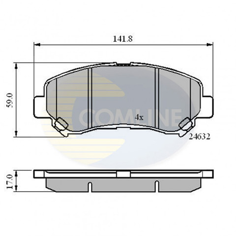 Колодки передние CBP01577 COMLINE