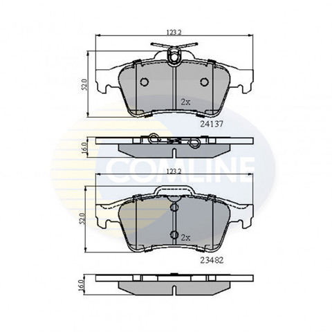 COMLINE CBP01599 Задние тормозные колодки в наличии Кривой Рог