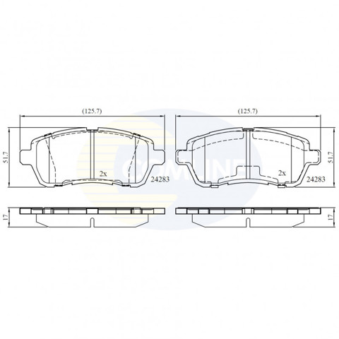Колодки тормозные дисковые комплект CBP01618 COMLINE