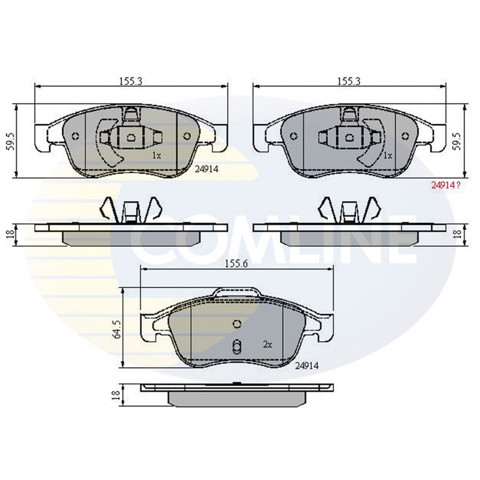 Колодки тормозные CBP01677 COMLINE