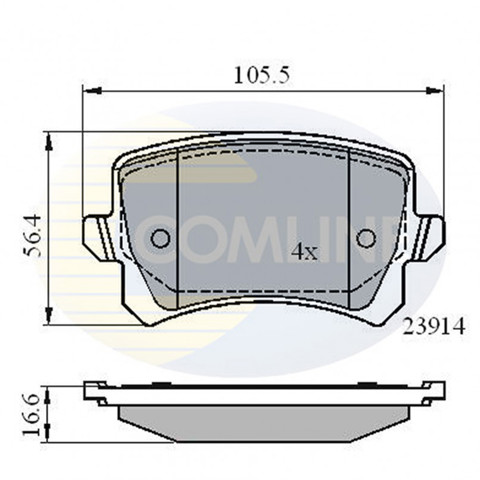 Колодки тормозные дисковые комплект CBP01712 COMLINE