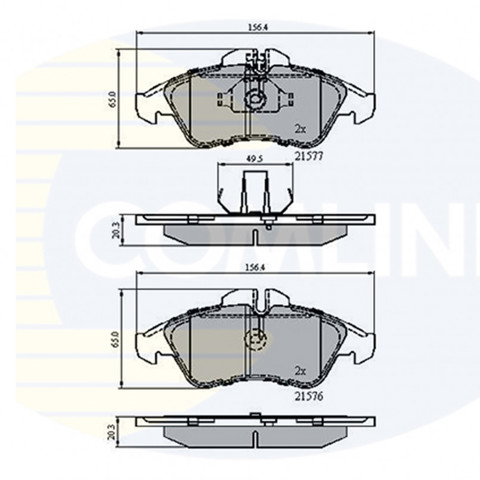Тормозные колодки CBP0212 COMLINE