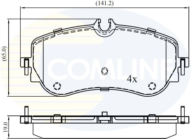 Колодки тормозные дисковые комплект CBP02387 COMLINE