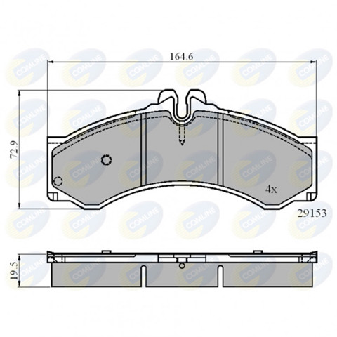 Передние тормозные колодки CBP0271 COMLINE