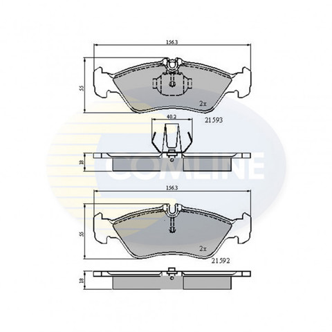 Задние колодки CBP0478 COMLINE