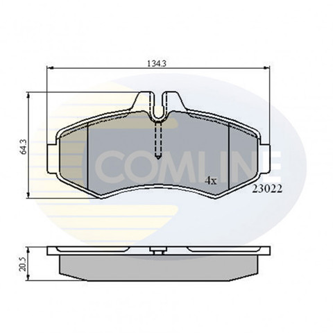 Колодки тормозные передние дисковые CBP0480 COMLINE
