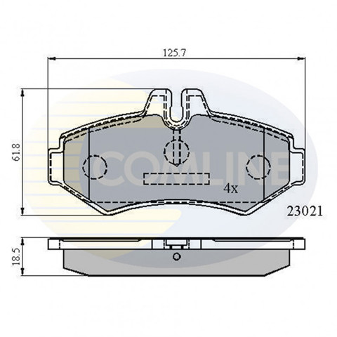 Колодки тормозные задние, дисковые CBP0914 COMLINE