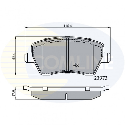 Колодки тормозные дисковые комплект CBP0984 COMLINE