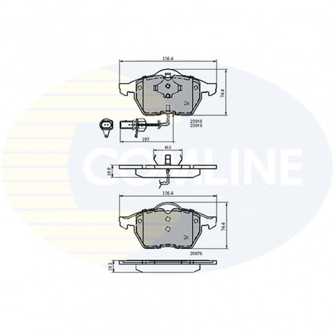 Тормозные колодки CBP11025 COMLINE