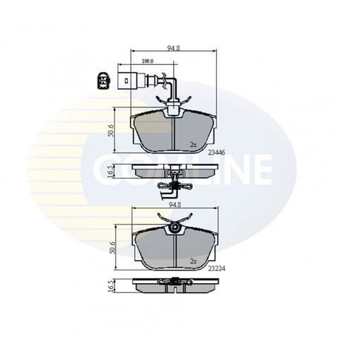 Задние дисковые колодки CBP11151 COMLINE