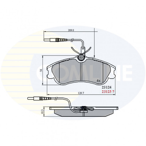 Передние тормозные колодки CBP1174 COMLINE