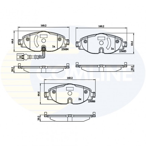 Тормозные колодки CBP12158 COMLINE