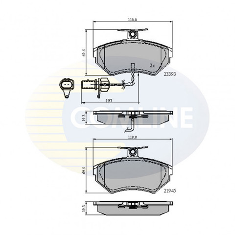 Колодки передние CBP1736 COMLINE