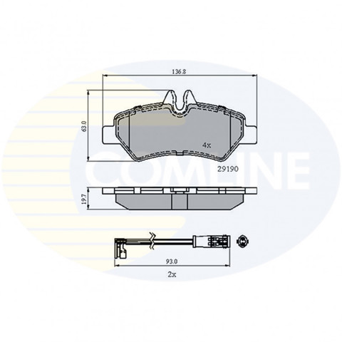CBP21556 COMLINE Задние тормозные колодки купить в Ужгород