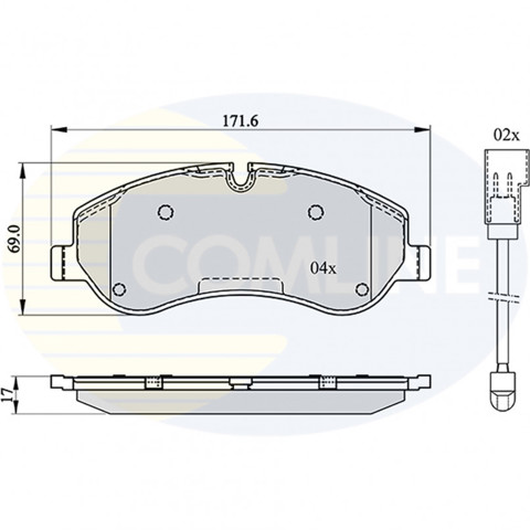 Колодки тормозные передние дисковые CBP22142 COMLINE