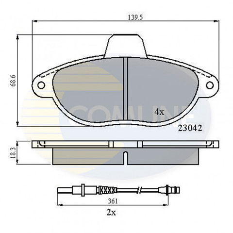 Передние тормозные колодки CBP2714 COMLINE