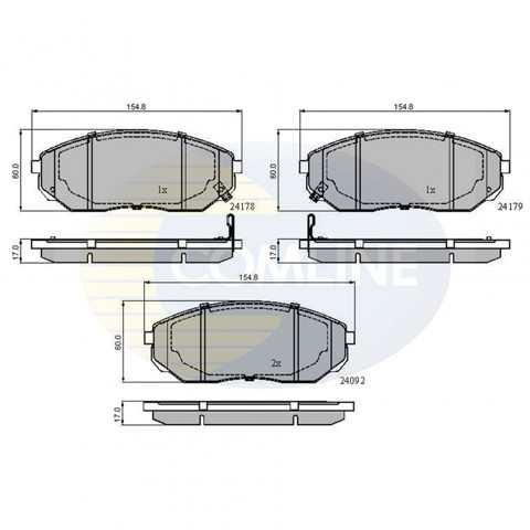 Передние тормозные колодки CBP31178 COMLINE