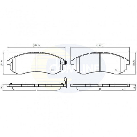 Колодки передние CBP31749 COMLINE