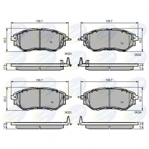 Колодки тормозные дисковые комплект CBP31762 COMLINE