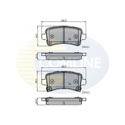 Колодки тормозные задние, дисковые CBP31795 COMLINE
