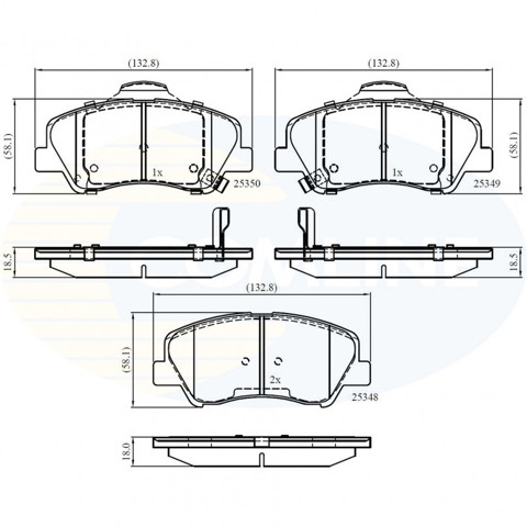Передние тормозные колодки CBP32040 COMLINE