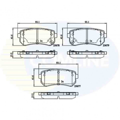 Задние колодки CBP32276 COMLINE