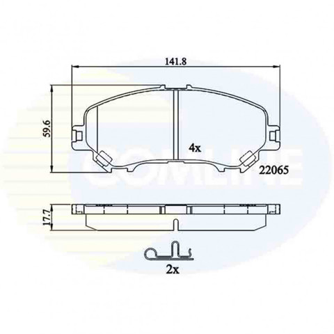 Колодки тормозные дисковые комплект CBP32278 COMLINE