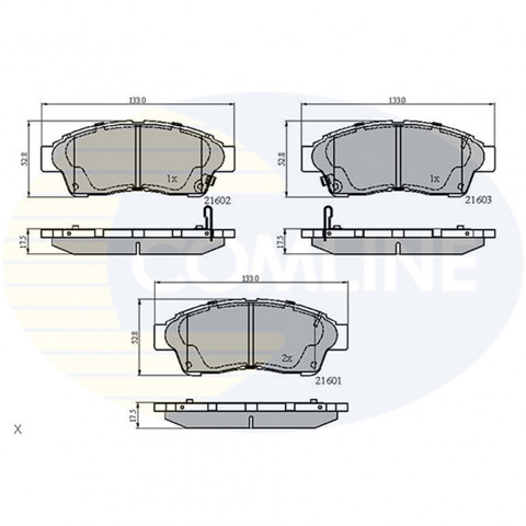 Колодки передние CBP3260 COMLINE
