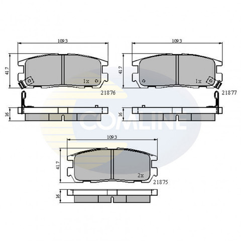Колодки тормозные дисковые комплект CBP3461 COMLINE
