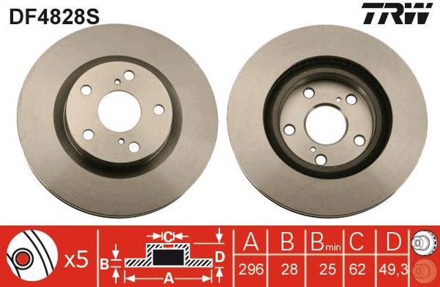 DF4828S Передние тормозные диски купить Чернигов