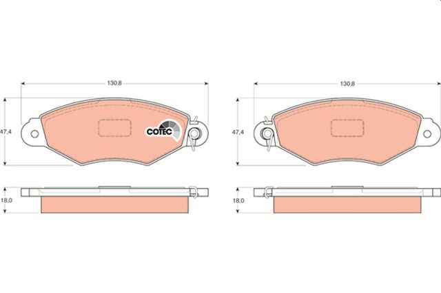 GDB1321 TRW Колодки тормозные передние дисковые купить в Житомир